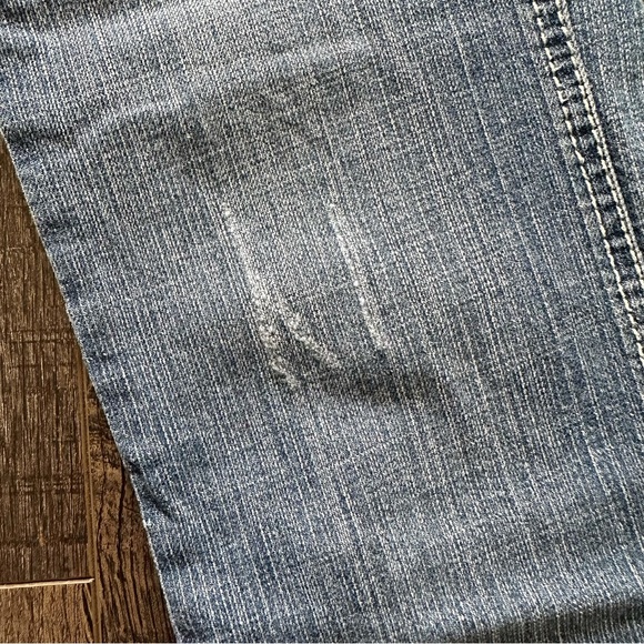 Sequin Hearts Size 7 Blue Jeans Straight Leg Cropped Womens Light Wash Mid Rise - Picture 5 of 14